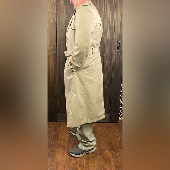 Men's Christian Dior Tan Trench Coat Size 40L - Picture 4 of 15